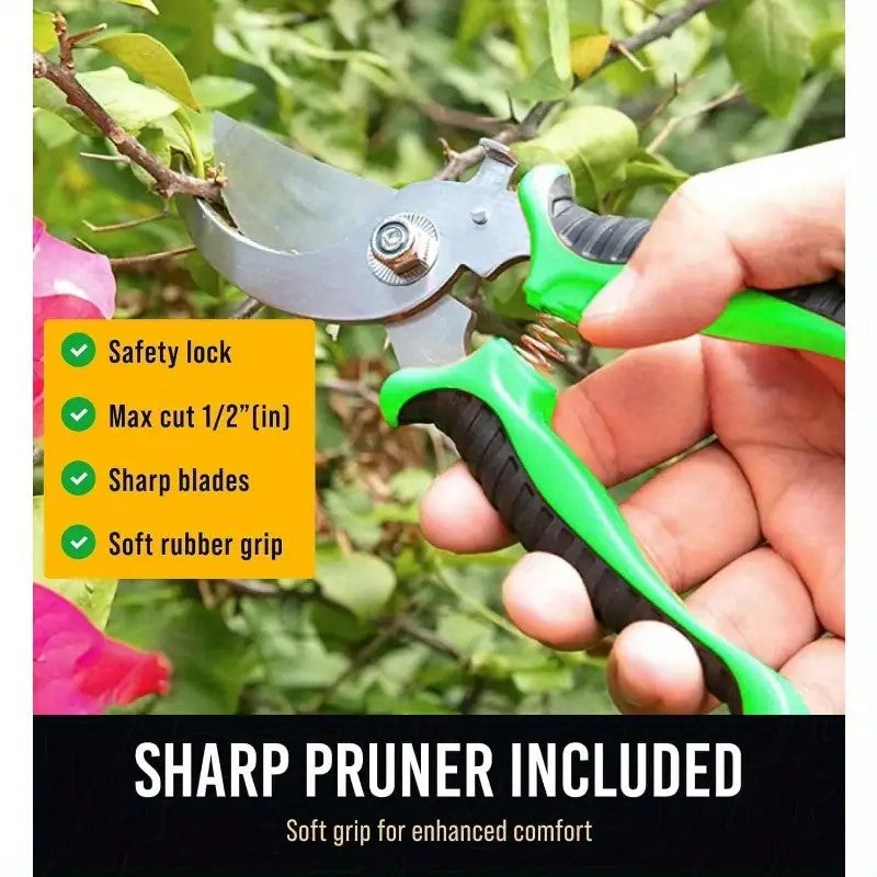 Garden Tools Set 8 Piece Gardening Tools Set With Non Slip Ergonomic Handle