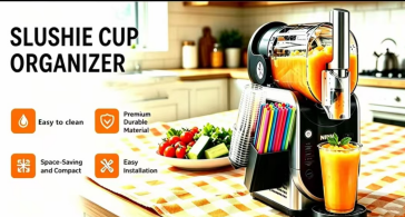 Slushie Machine Cup Organizer 3 in 1 Side Mounted Cup Organizer For Ninja - Image 4