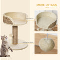 Cat Tree with Scratching Post Toy Ball Perch Small Cat Tower for Indoor Cats