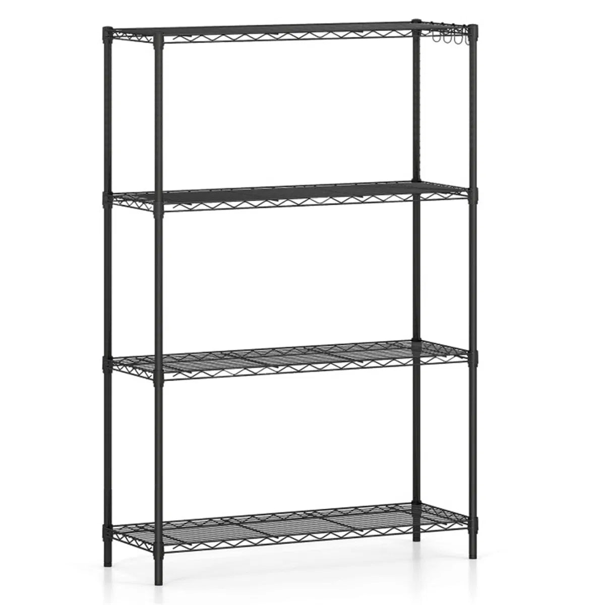 4 Tier Heavy Duty Metal Wire Shelving Unit 1000 lbs Capacity Adjustable Storage Rack - Image 5