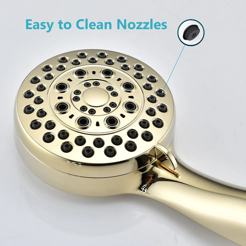 Handheld Shower Head with Hose High Pressure Shower Heads Gold
