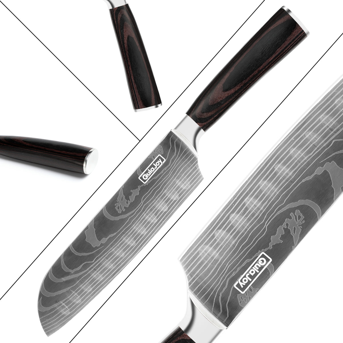 Qulajoy Santoku Knife High Carbon Stainless Steel Chef Knife Japanese Kitchen - Image 3