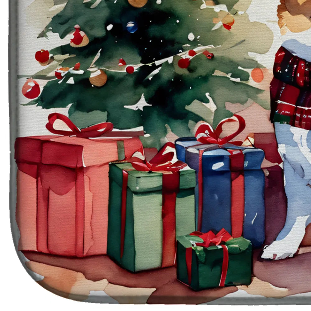 Corgi Cozy Christmas Dish Drying Mat Absorbent Dish Drying Mat Pad for Kitchen - Image 4