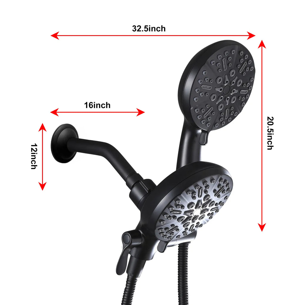 High Pressure 3 Way Rainfall Combo Luxurious Rain Showerhead and Hand Held - Image 2