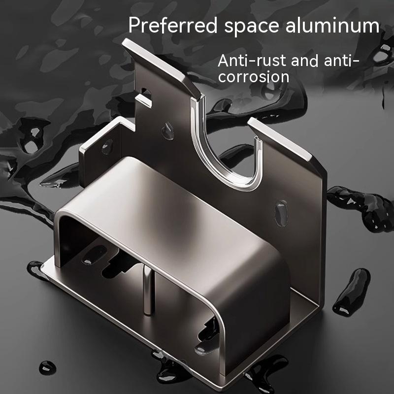 hair dryer rack bathroom wall packaging and components
