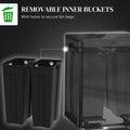 Dual Garbage Bin Soft Close Trash Can with Foot Pedal 2 x 20 Liter Garbage