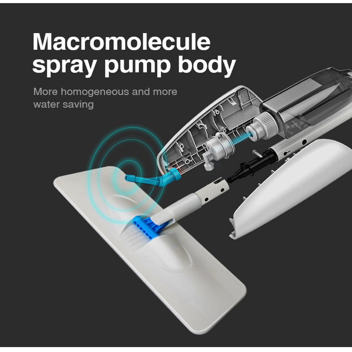 Washable Mat Spray Mop Superfine Fiber With 300ml Reusable Bottle Suitable - Image 5
