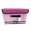 foldable fabric storage cube with lid front view