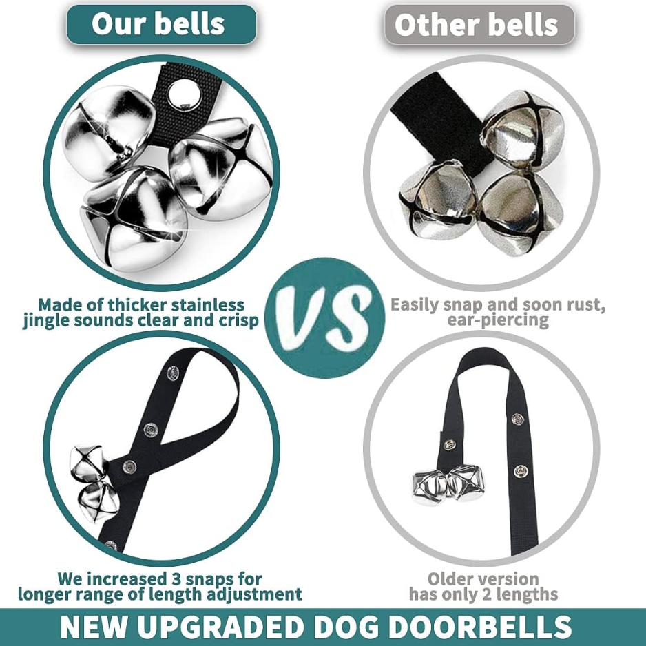 2PCS Dog Doorbells For Potty Training Adjustable Puppy Training Bells - Image 3