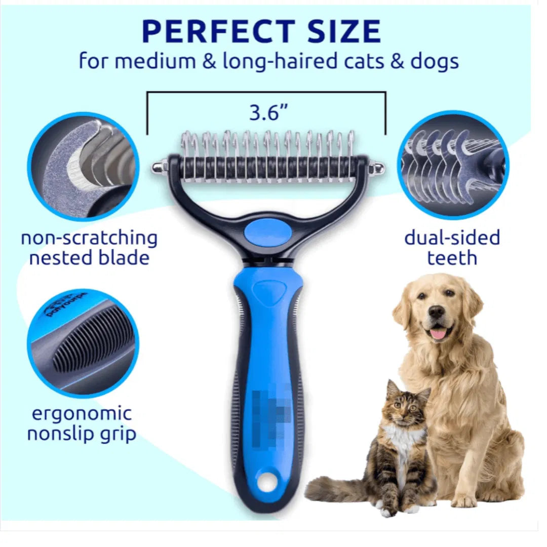Blue pat your pet hair removal dog brush for hair removal indoor cats use cat - Image 5