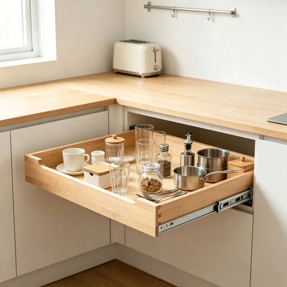 20" x 21" 20" 21" Pull Out Cabinet Organizer Soft Close Slide Shelf For Kitchen - Additional View 7