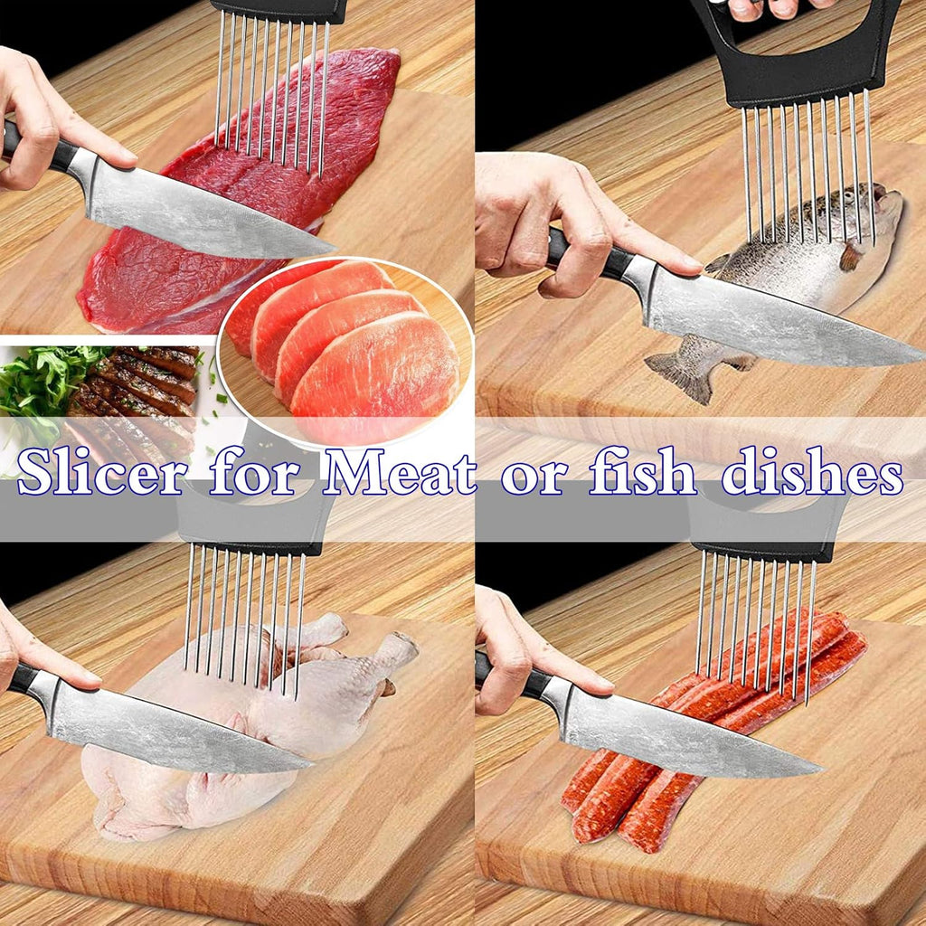 Stainless Steel Onion Holder For Slicing Onion Slicer Guide Kitchen Cutting - Image 2