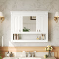 35-Inch Mirrored Bathroom Wall Storage Cabinet
