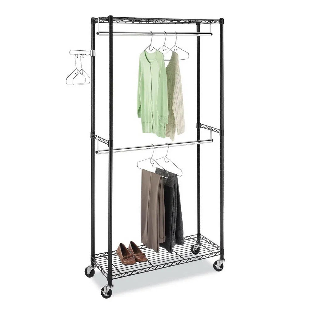 Closet Organizer Garment Rack Clothes Hanger Home Shelf Heavy Duty Furniture - Image 2