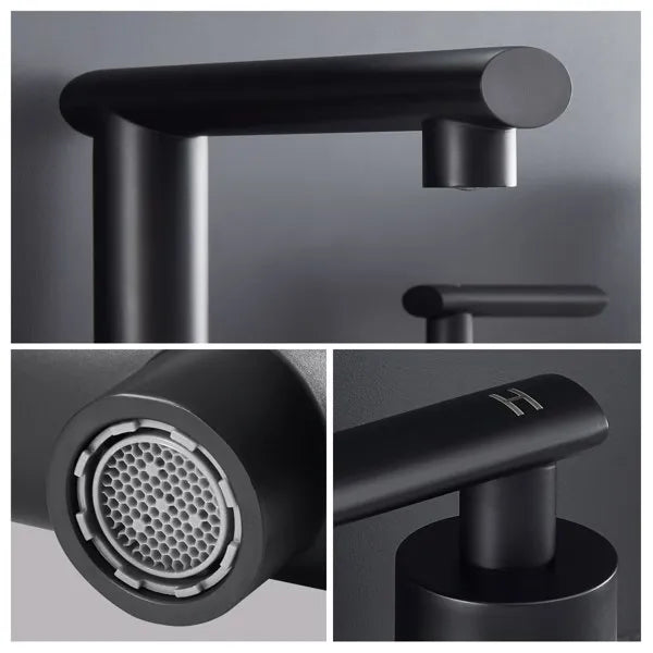 Matte Black Widespread Bathroom Faucet Waterfall Bathroom Faucets for Sink 3 - Image 2