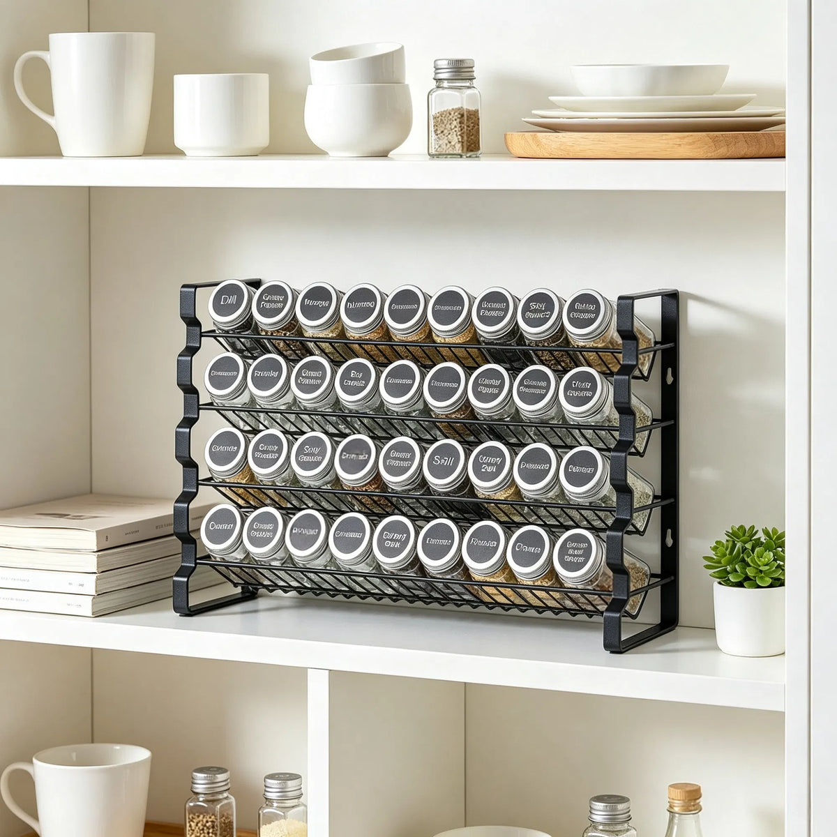 spice rack organizer for cabinet in use lifestyle