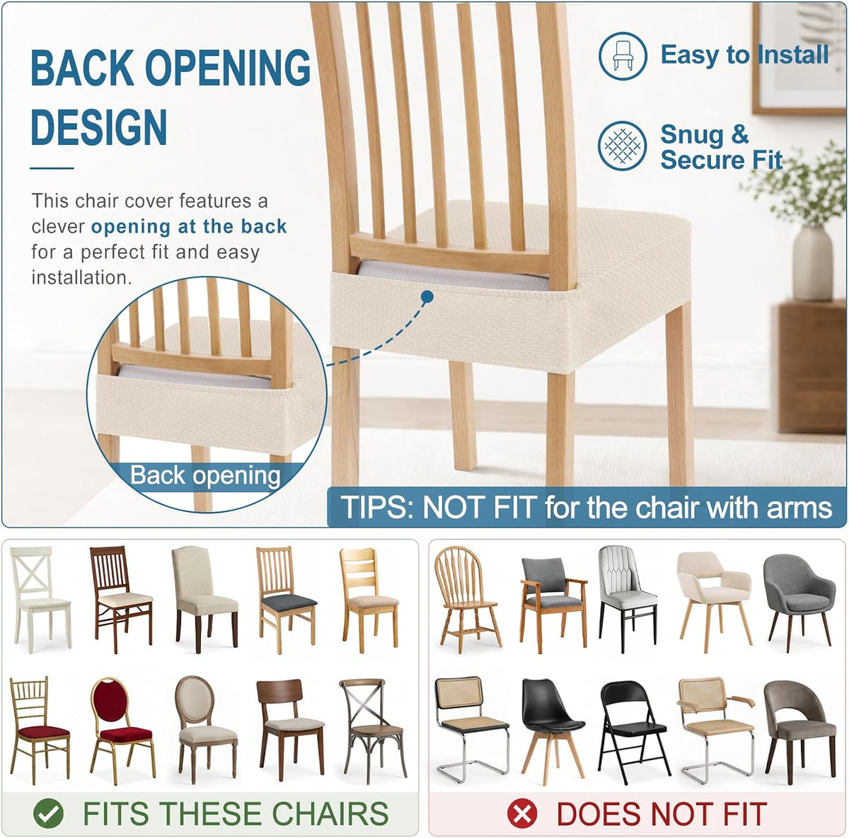 Waterproof Dining Chair Seat Covers Set Of Protective Washable For Room