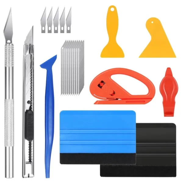Pro Applicator Tool Kit Window Tint Film Car Wrapping Tools Includes Felt