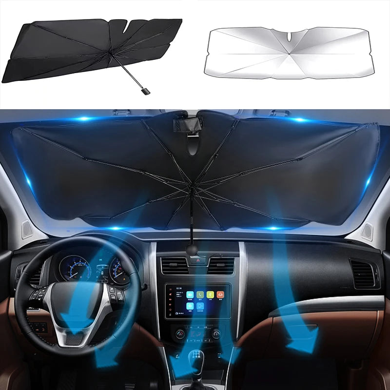 51" car windshield sun shade product angle 8