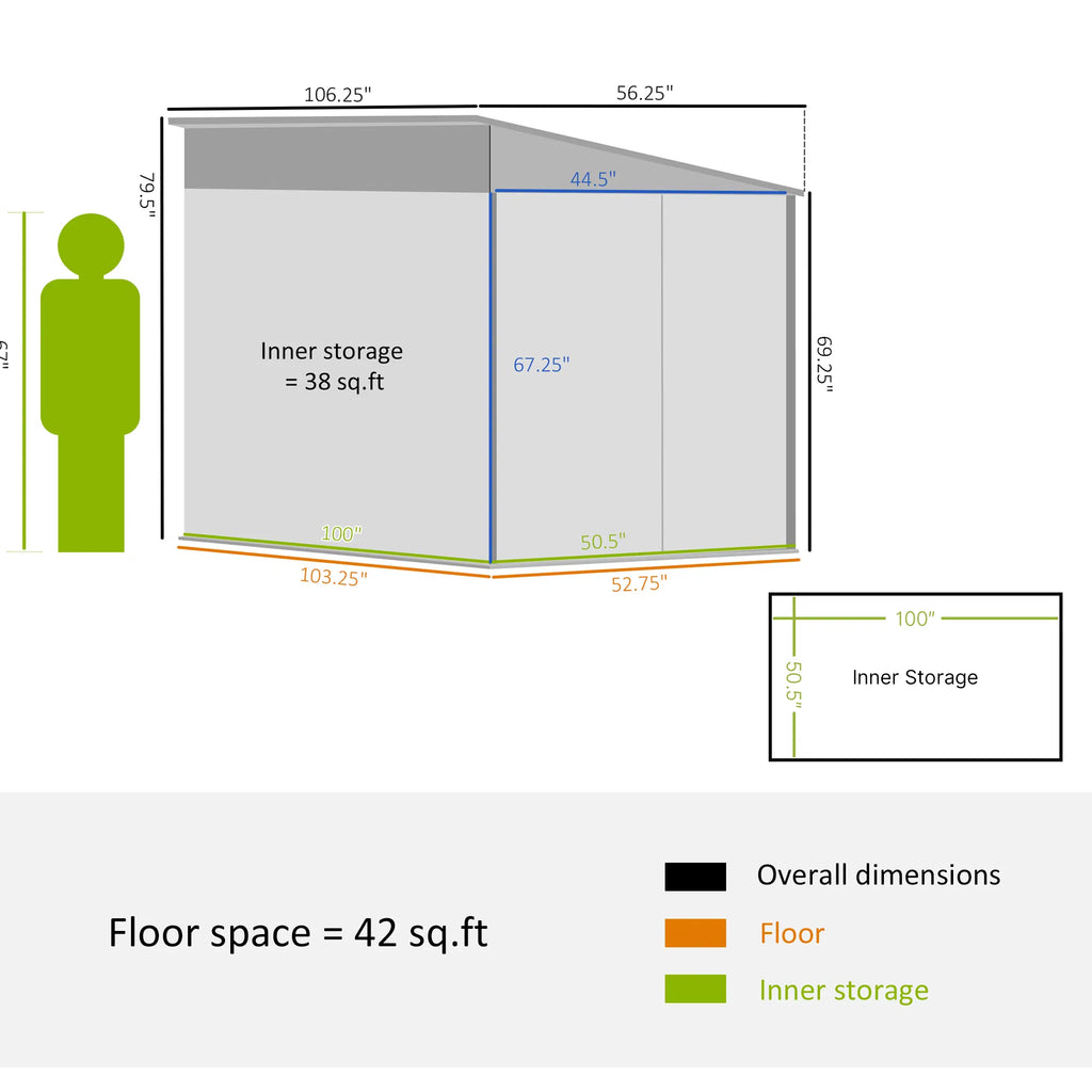Outdoor Garden Storage Shed Tool House - Image 4