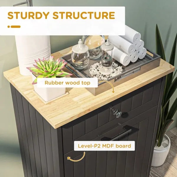 Kitchen Tilt Out Trash Bin Cabinet Free Standing Recycling Cabinet Trash Can - Image 5