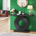 Black Wood Entryway Console Table