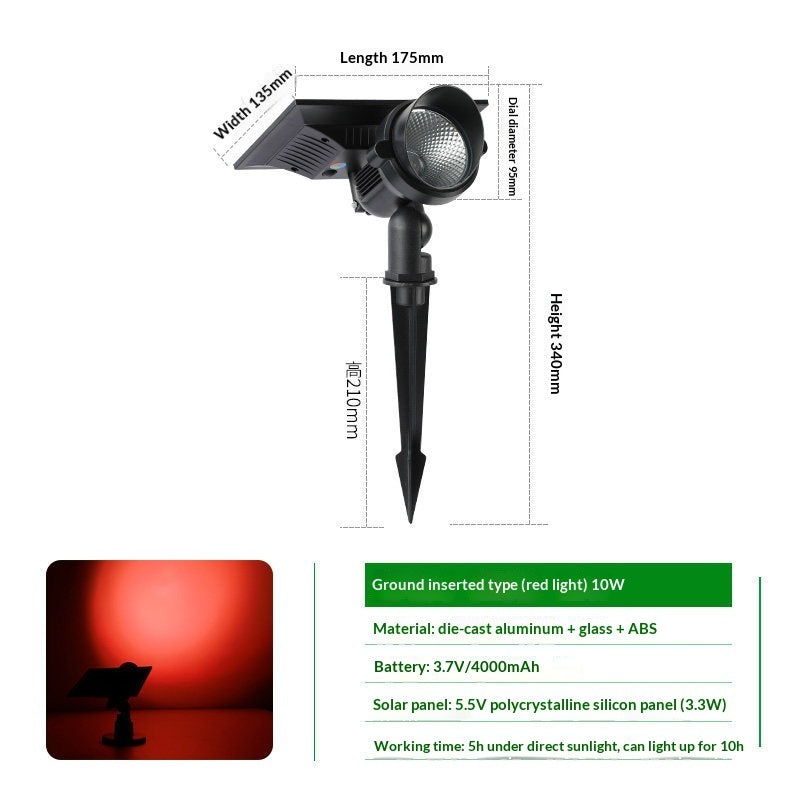 ultra bright outdoor solar powered dimensions and features
