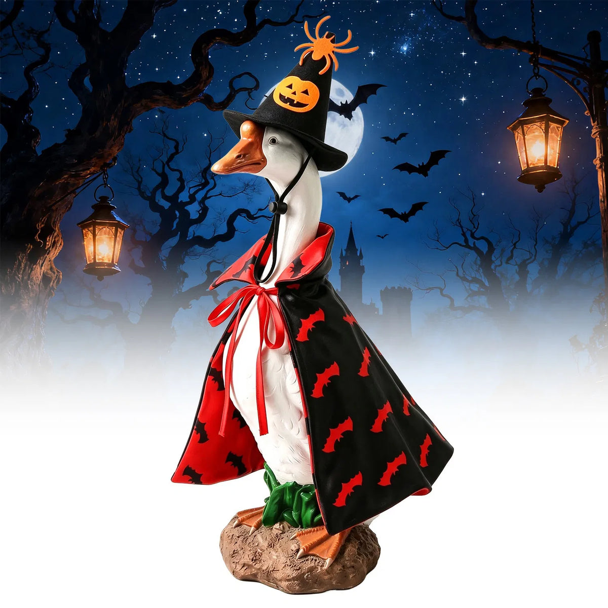 Porch Goose Halloween Costume for 23" Goose Statue Sparkling Sequin Goose - Image 2