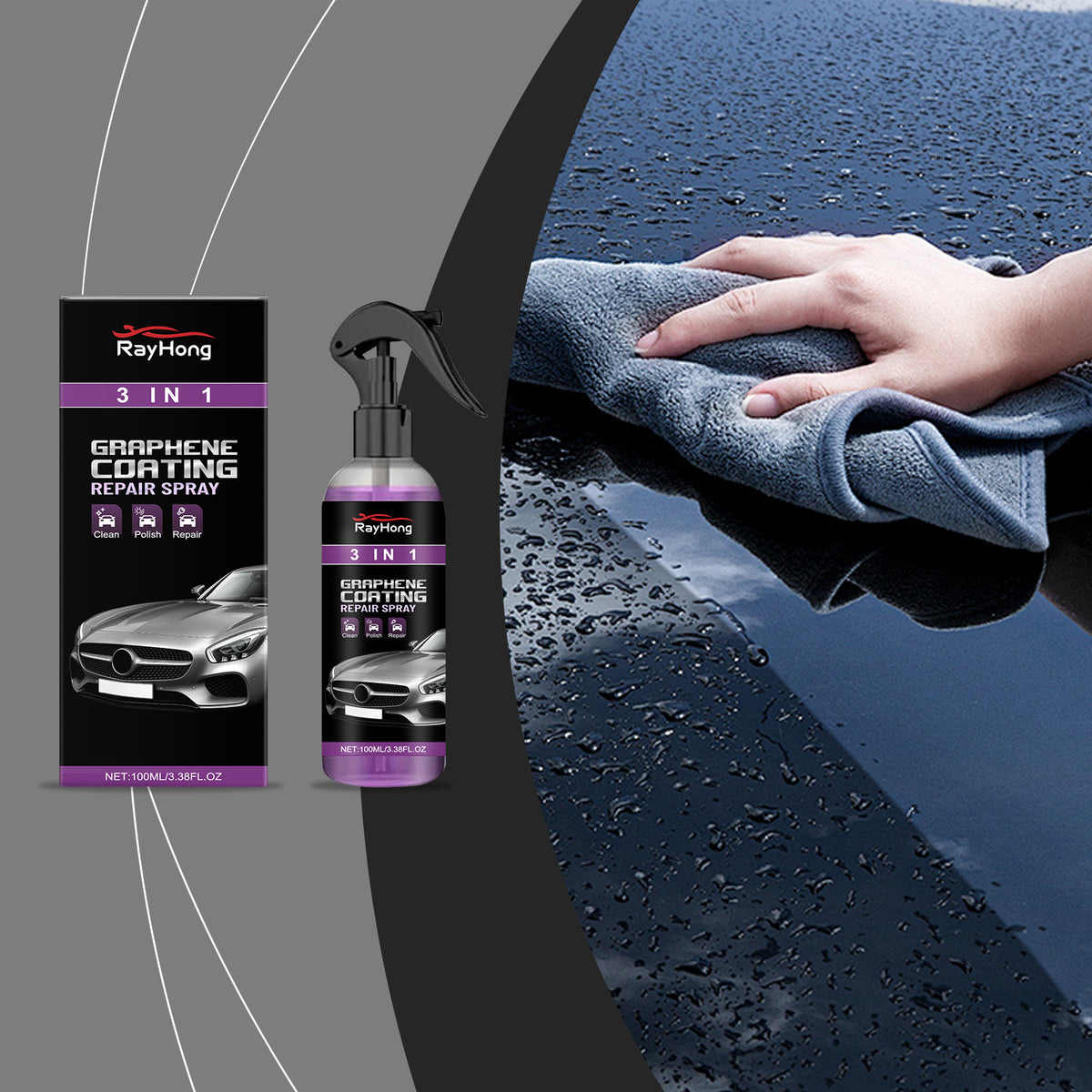 3 in 1 Car Protection Spray Waterproof Anti Fog Nano Coating Shine - Image 5