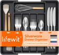 Expandable Silverware Drawer Organizer Adjustable Kitchen Utensil Tray - Main View