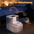 Cordless Dog Cat Water Fountain 4.5L Dual Tank Filtration Automatic Pet Water