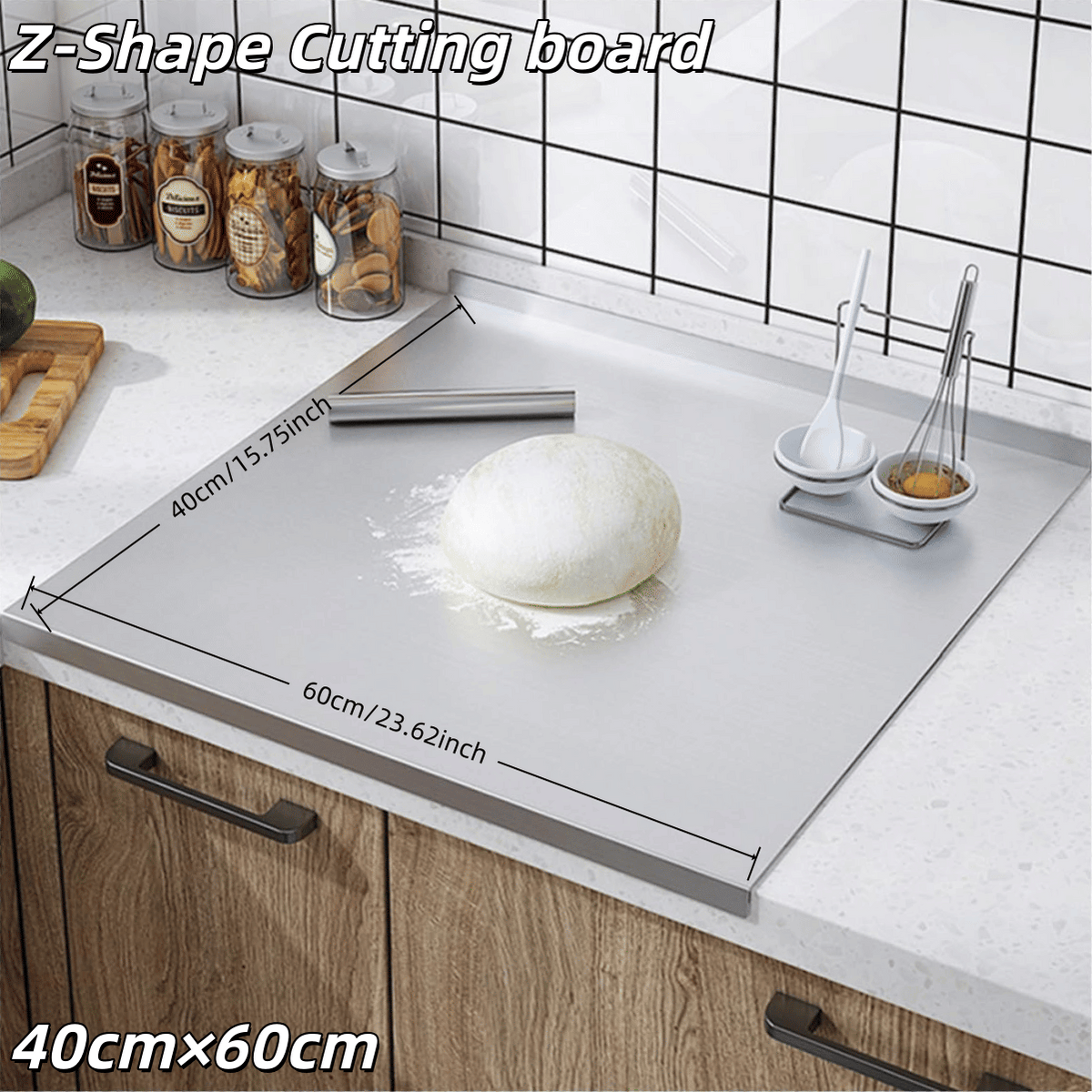 Stainless Steel Cutting Board With Lip For Kitchen Chopping Boards Countertop - Additional View 6
