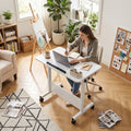 Computer Desk Folding Rolling Multifunction Table With Height Adjustment 90