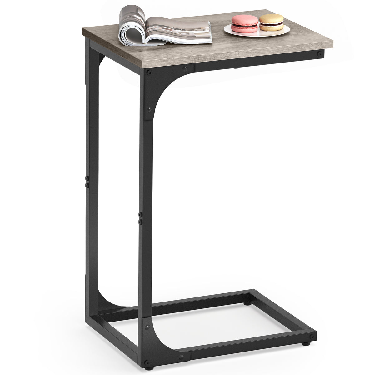 VASAGLE C Shaped End Table Small Sofa Side Table With Metal Frame - Image 4