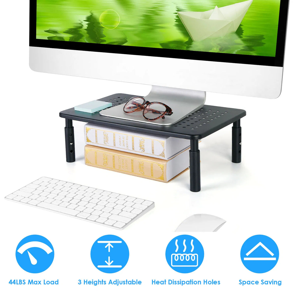 adjustable monitor riser stand 3level main view