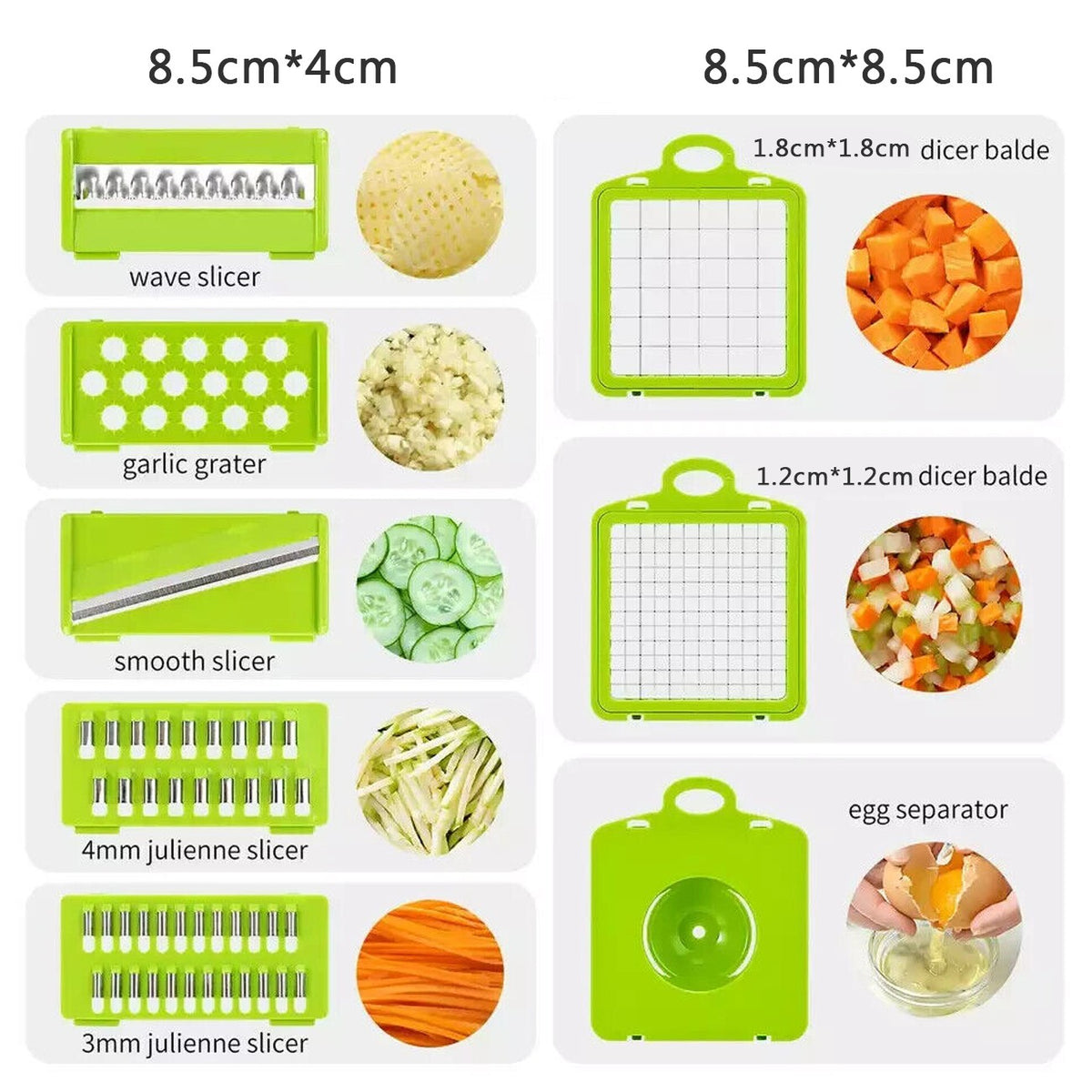 15 In 1 Vegetable Chopper Fruit Cutter Food Onion Veggie Dicer Slicer Peeler Kitchen - Image 4