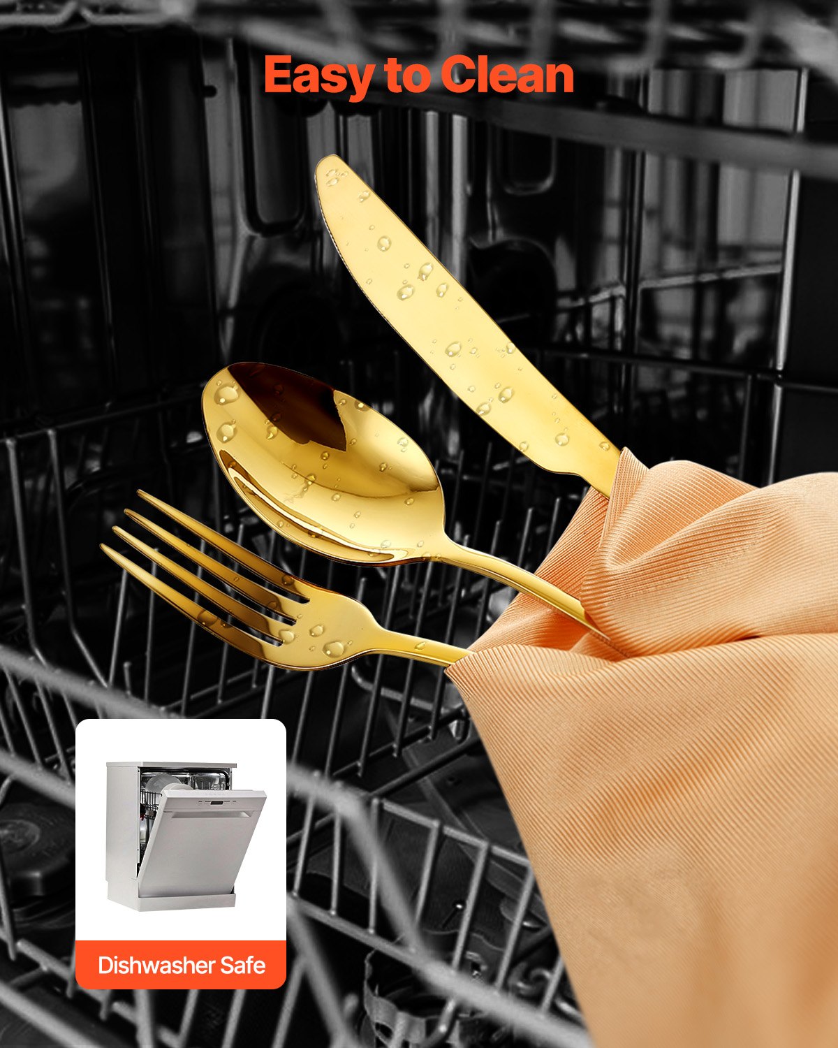 60 Piece Silverware Set Stainless Steel Cutlery Flatware Utensil Kitchen For 12 - Additional Product View 5