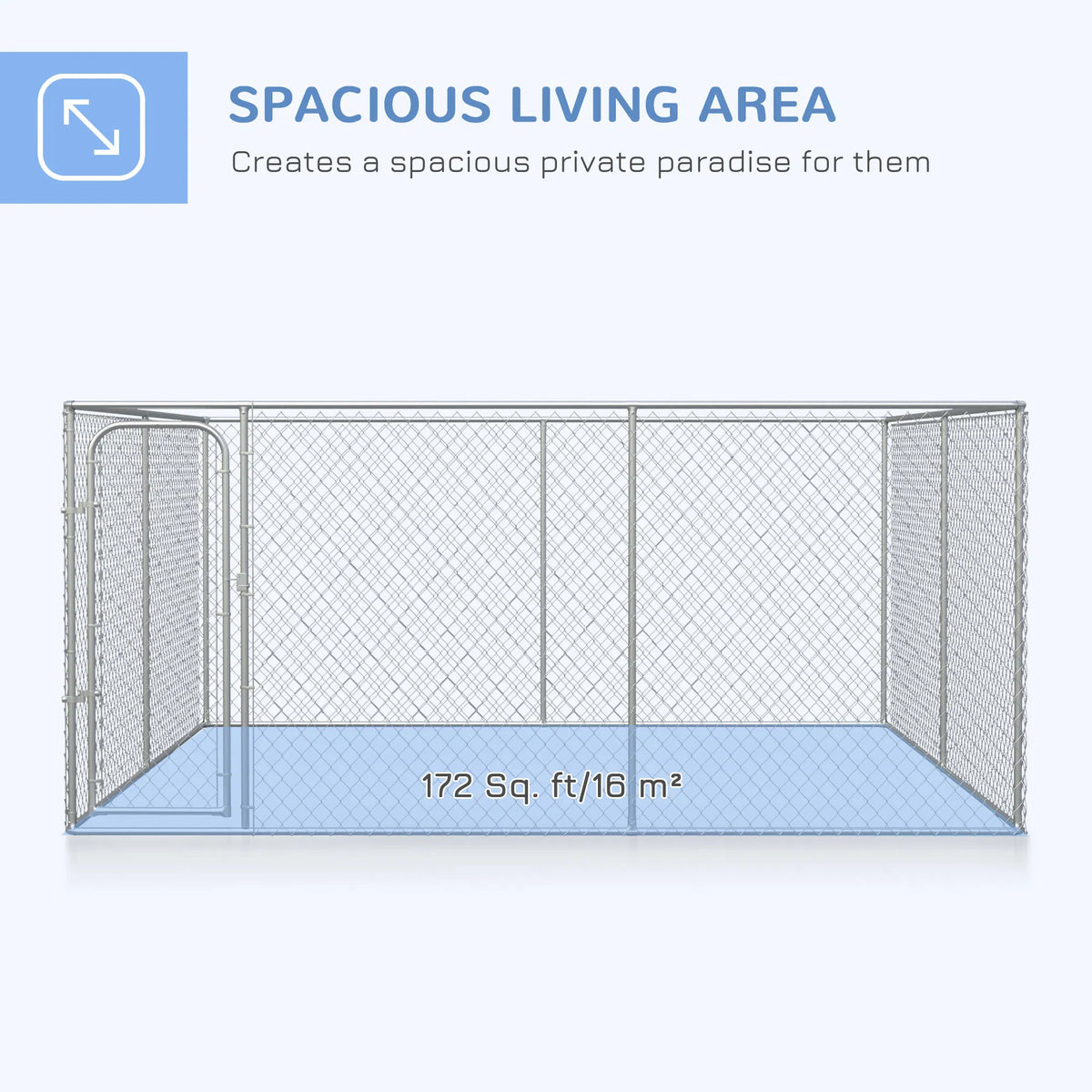 172.2 Sq. Ft. Dog Playpen Outdoor with Galvanized Steel Frame for Small and - Image 3