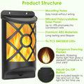 Outdoor Solar Dancing Flame Ground Lights 96 LED Beads Light Sensor Auto