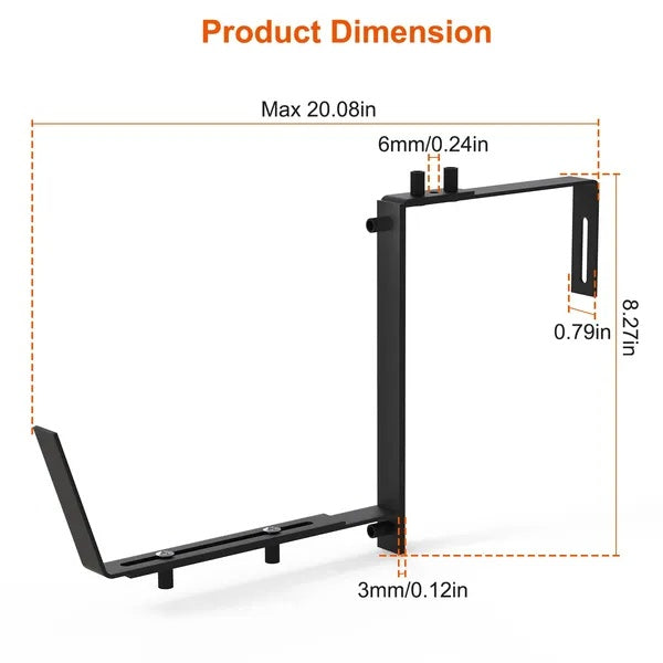 4pcs adjustable planter box brackets dimensions and features