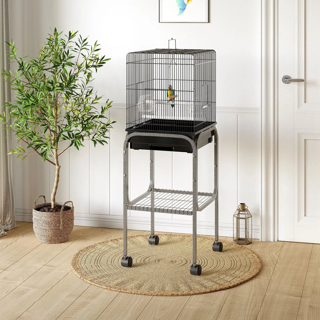 Bird Cage Starter Kit with Detachable Rolling Stand - Image 5