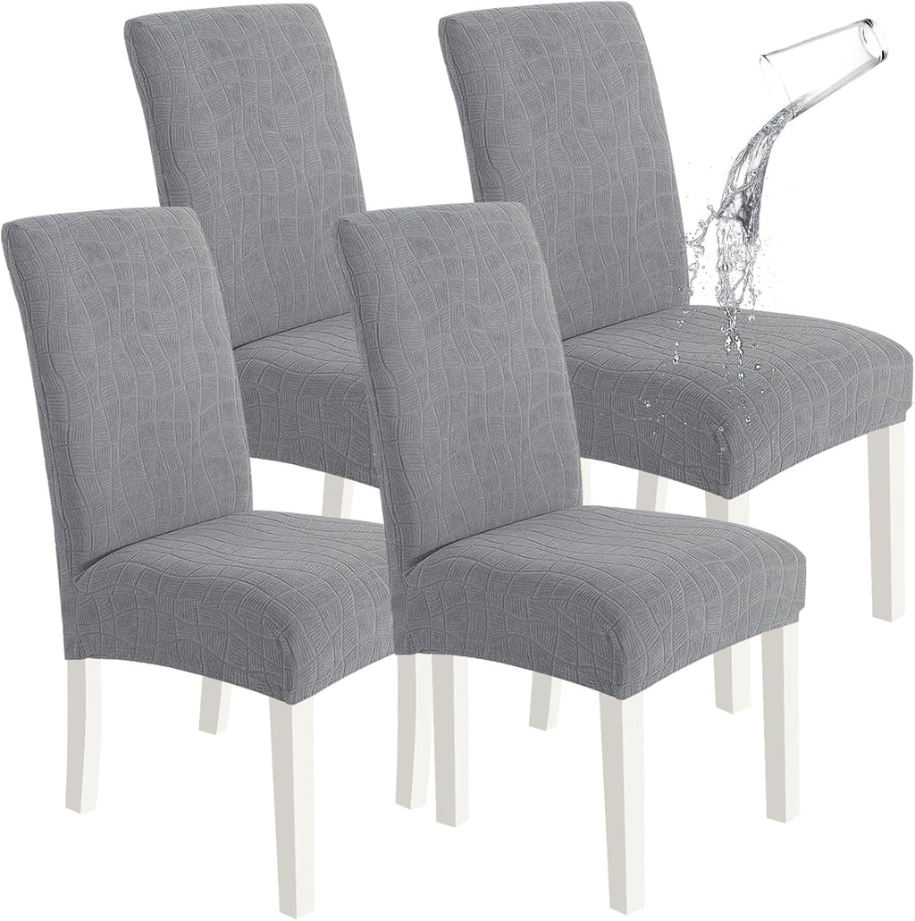 Waterproof Dining Chair Covers Units Light Gray Washable Seat Protectors