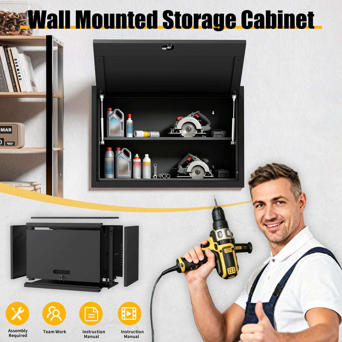 heavy duty metal wall mounted packaging and components