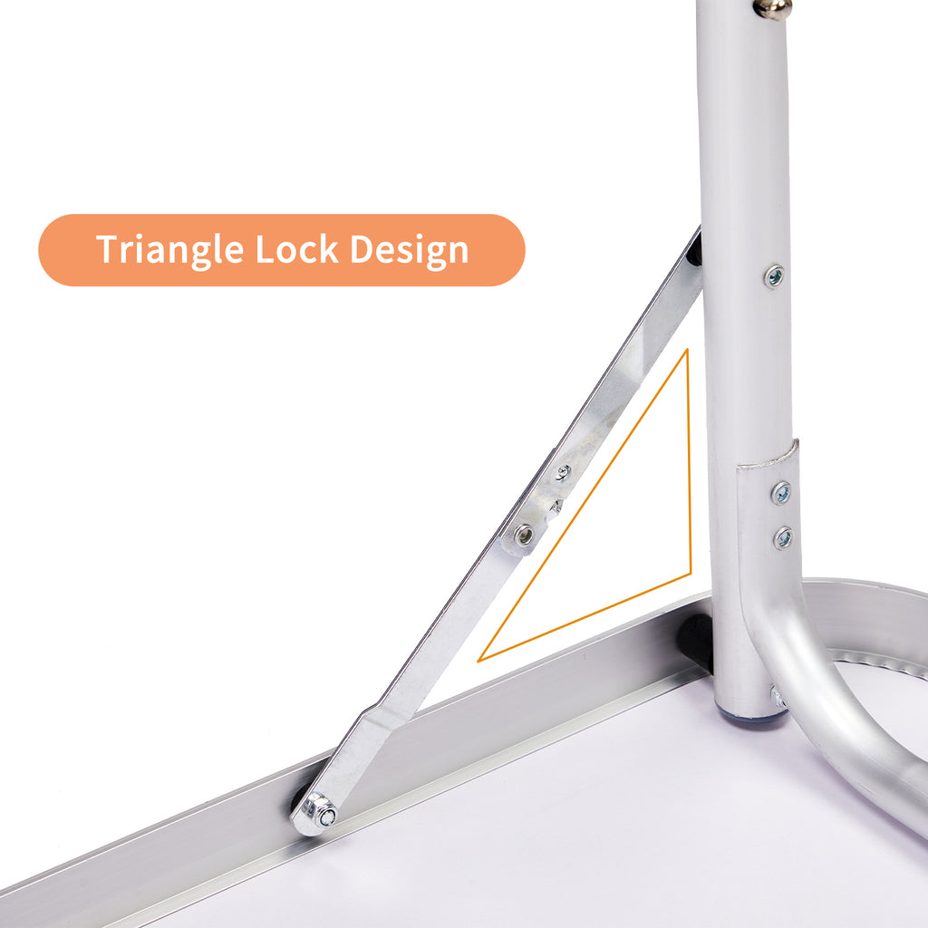 4-Foot Black Aluminum Folding Table