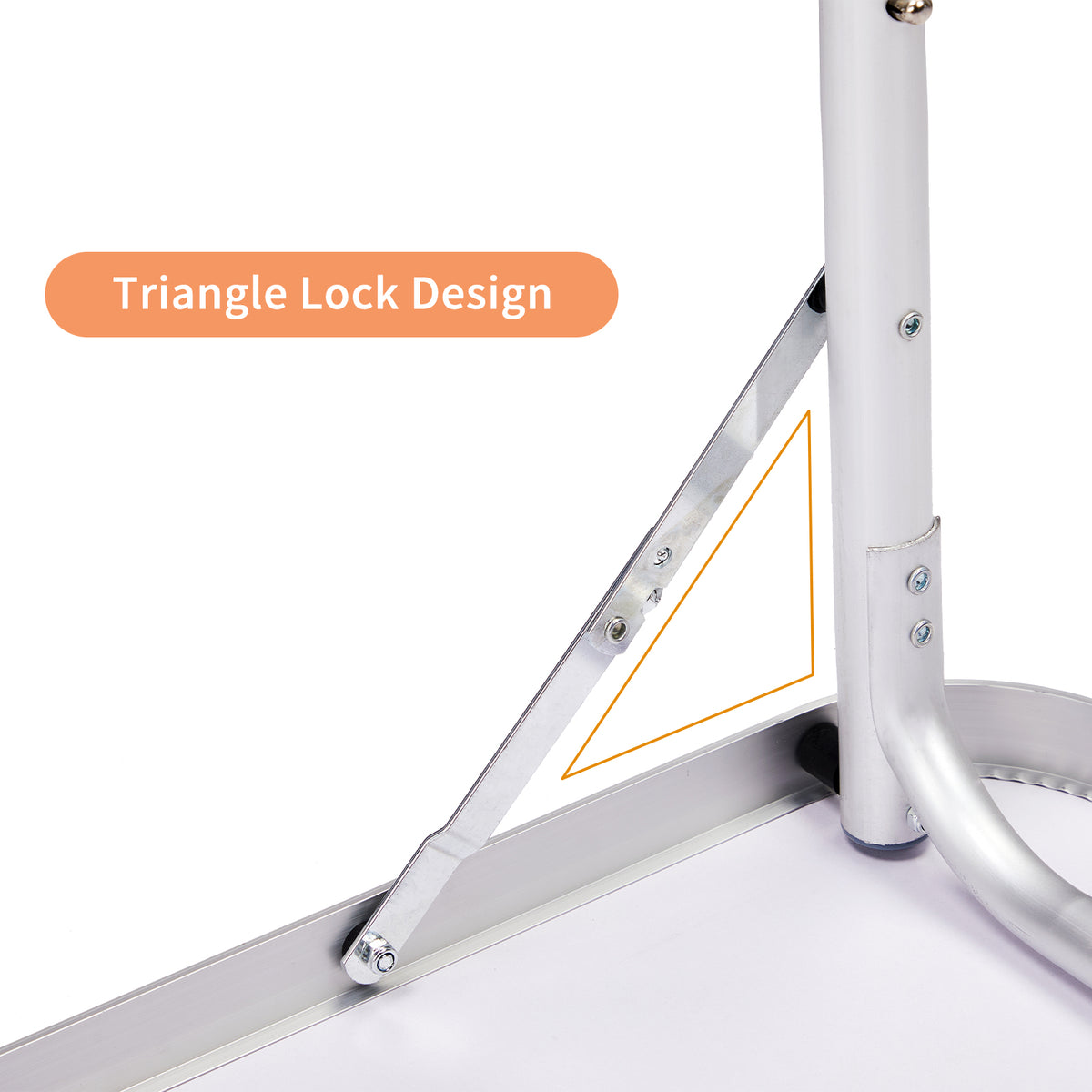 4-Foot Black Aluminum Folding Table