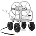 Heavy Duty Garden Hose Reel Cart with 10" Pneumatic Wheels Large Capacity Hose