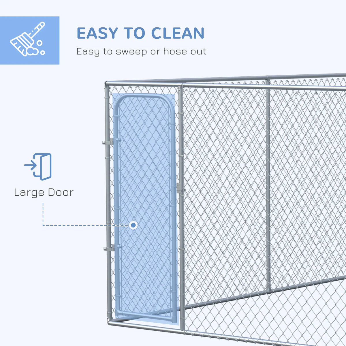 99 Sq. Ft. Dog Playpen Outdoor with Galvanized Steel Frame for Small and - Image 5