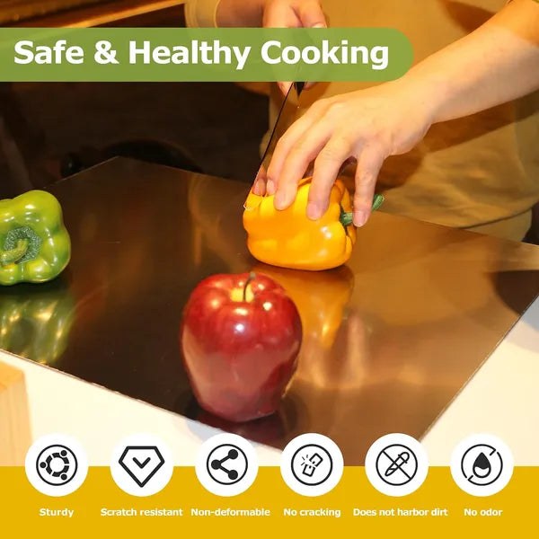 Stainless Steel Cutting Board For Kitchen Large 304 Chopping Boards With Lid - Image 2
