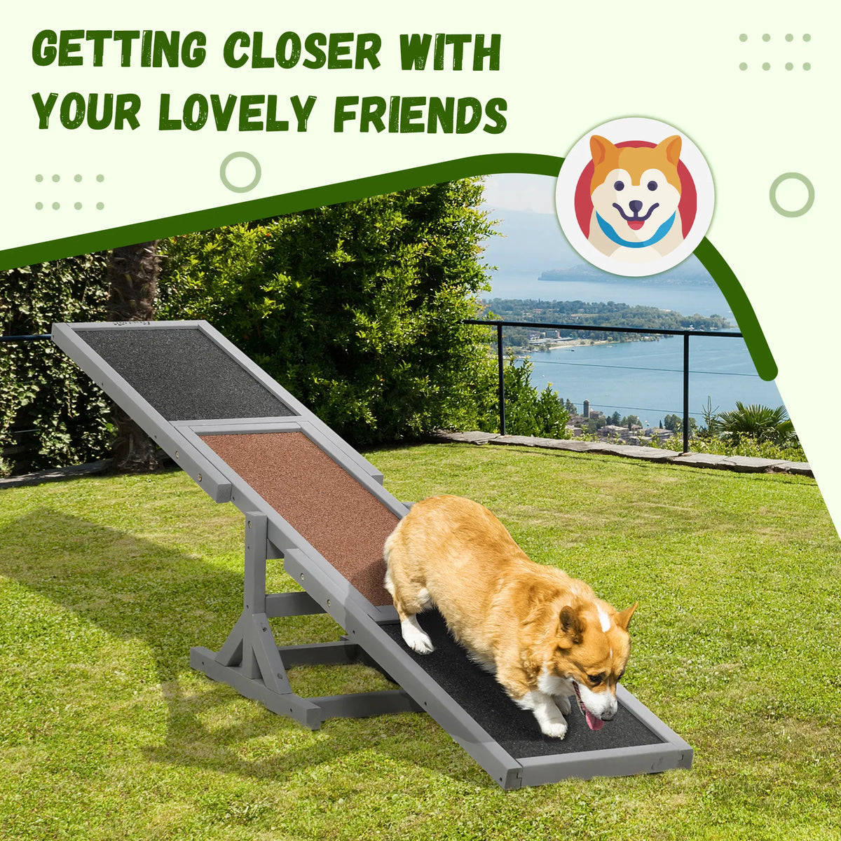 Wood Pet Seesaw Platform Dog Agility Training Equipment Run Game Toy Weather - Image 4