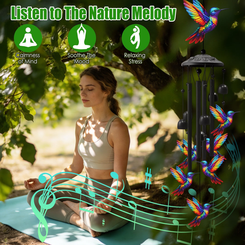 1Pc Butterfly Wind Chimes For Outside Metal Wind Chimes With Aluminum Tubes